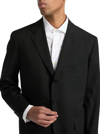 Sartorio Napoli Men's Wool Single-Breasted Suit - Black - Size 46 | Thumbnail 6