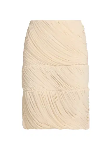Ronny Kobo Women's Alory Draped Jersey Skirt - Ivory - Size XL | Thumbnail 1