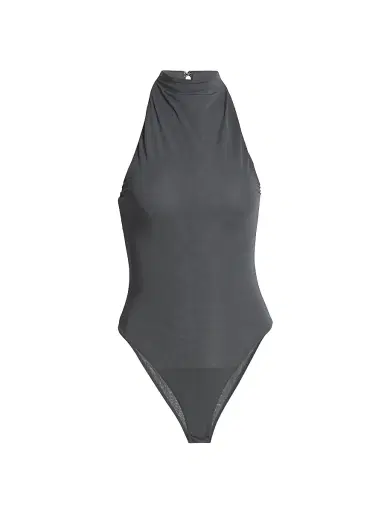 Ronny Kobo Women's Spen Sleeveless Jersey Bodysuit - Charcoal - Size Large | Thumbnail 1