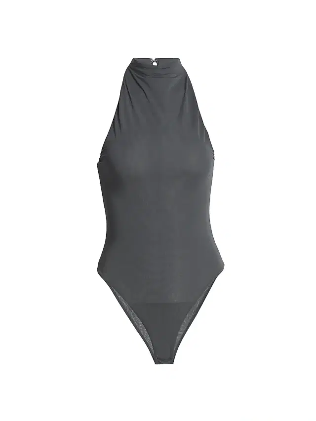 Women's Spen Sleeveless Jersey Bodysuit - Charcoal