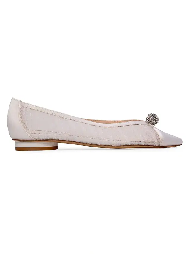 Anne Barge Women's Sabine Tulle Flats - White Tulle