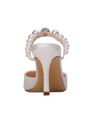 Anne Barge Women's Bijou Satin Pumps - White Satin - Size 12 | Thumbnail 3