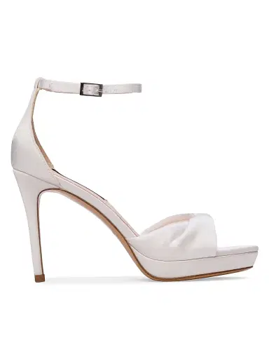 Anne Barge Women's Amour Satin Sandals - White Satin - Size 11 | Thumbnail 1