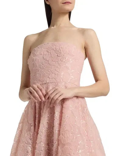 Theia Women's Selina Strapless Cocktail Dress - Powder Blush | Thumbnail 6