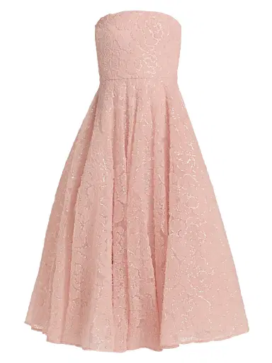 Theia Women's Selina Strapless Cocktail Dress - Powder Blush | Thumbnail 1