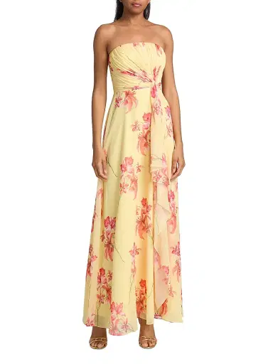 As It May Women's Isabella Strapless Woven Gown - Blooming Tiger Lillies | Thumbnail 3 As It May Women's Isabella Strapless Woven Gown - Blooming Tiger Lillies | Thumbnail 3
