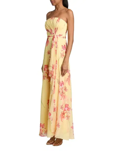As It May Women's Isabella Strapless Woven Gown - Blooming Tiger Lillies | Thumbnail 4 As It May Women's Isabella Strapless Woven Gown - Blooming Tiger Lillies | Thumbnail 4