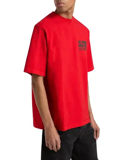 Willy Chavarria Men's Fashion Service Crewneck T-Shirt - Red Hot - Size Small | Thumbnail 4 Willy Chavarria Men's Fashion Service Crewneck T-Shirt - Red Hot - Size Small | Thumbnail 4