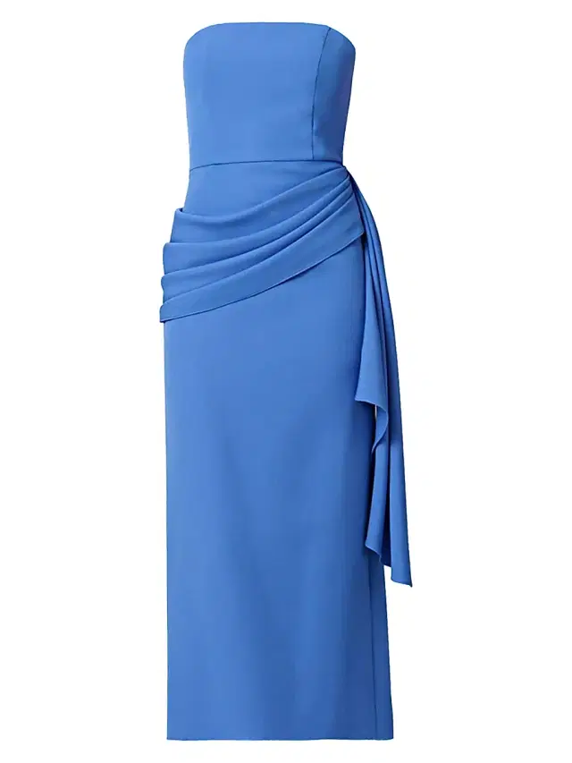 Shoshanna Women's Annemarie Drape Cocktail Dress - Violet Blue