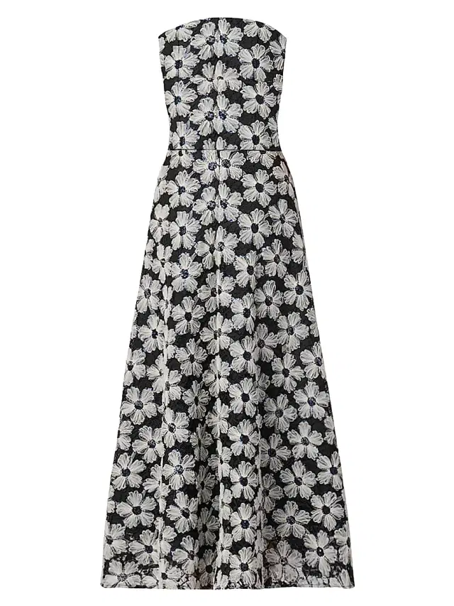 Shoshanna Women's Miller Floral A-Line Dress - Jet