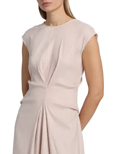 Proenza Schouler White Label Women's Miranda Linen-Blend Midi-Dress | Thumbnail 6 Proenza Schouler White Label Women's Miranda Linen-Blend Midi-Dress | Thumbnail 6