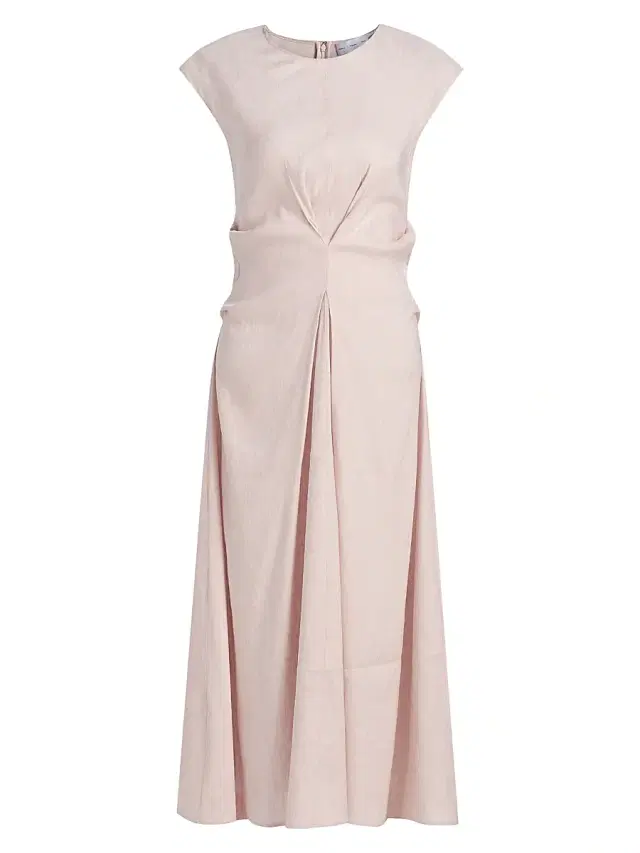 Proenza Schouler White Label Women's Miranda Linen-Blend Midi-Dress - Orchid