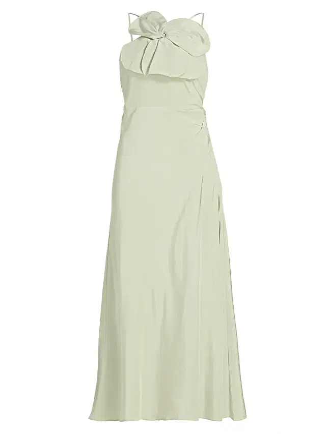 Tanya Taylor Women's Marlowe 3D Floral Midi-Dress - Light Seaglass