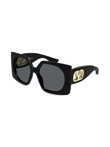 Valentino Garavani Women's Vain Bold 55MM Square Sunglasses - Black | Thumbnail 1
