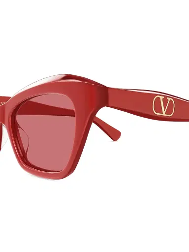Valentino Garavani Women's Dauphin 52MM Cat-Eye Sunglasses - Red | Thumbnail 3