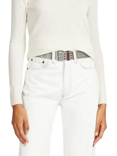 Isabel Marant Women's Fatsa Eyelet Cotton Belt - Khaki | Thumbnail 2 Isabel Marant Women's Fatsa Eyelet Cotton Belt - Khaki | Thumbnail 2