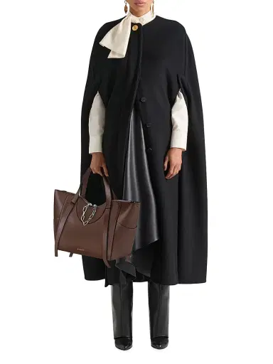 Givenchy Women's The Snatch Large Tote Bag in Grained Leather - Dark Brown | Thumbnail 2