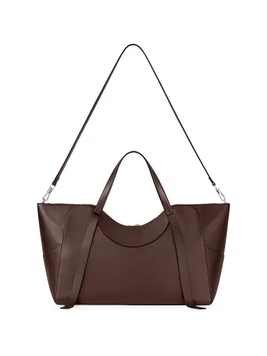 Givenchy Women's The Snatch Large Tote Bag in Grained Leather - Dark Brown | Thumbnail 4