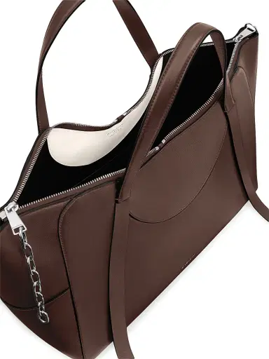 Givenchy Women's The Snatch Large Tote Bag in Grained Leather - Dark Brown | Thumbnail 5