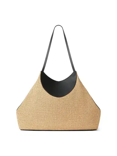 Givenchy Women's Medium Facet Tote Bag in Raffia | Thumbnail 3