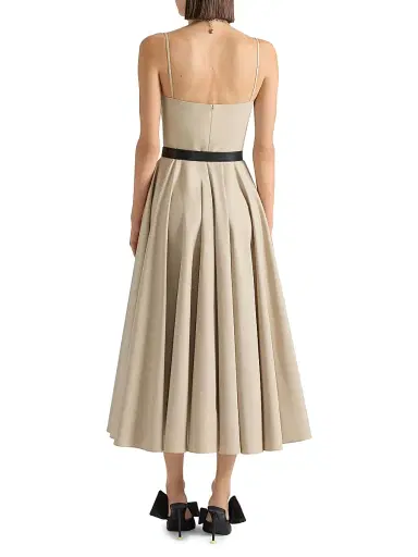 Givenchy Women's Sliced Long Dress in Poplin - Beige - Size 12 | Thumbnail 3 Givenchy Women's Sliced Long Dress in Poplin - Beige - Size 12 | Thumbnail 3