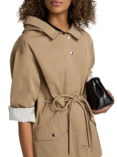 Ba&sh Women's Ilio Mini Trench Coat - Camel | Thumbnail 6 Ba&sh Women's Ilio Mini Trench Coat - Camel | Thumbnail 6