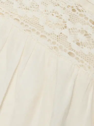 Ba&sh Women's Nami Lace Insert Cotton Blouse - Ecru - Size Large | Thumbnail 7 Ba&sh Women's Nami Lace Insert Cotton Blouse - Ecru - Size Large | Thumbnail 7