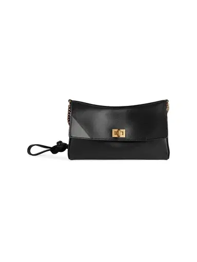 Balenciaga Women's Rodeo Wallet on Chain - Black Gold | Thumbnail 1