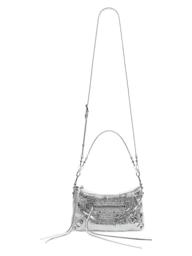 Balenciaga Women's Le City Moto Mini Shoulder Bag - Silver | Thumbnail 5