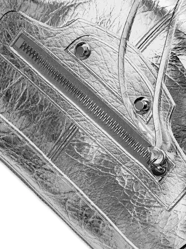 Balenciaga Women's Le City Moto Mini Shoulder Bag - Silver | Thumbnail 6