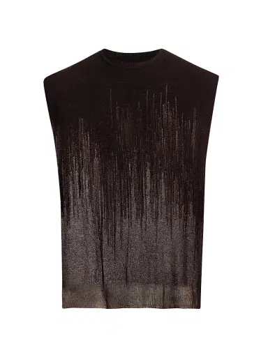 Homme Plissé Issey Miyake Men's Brush Close-Up Knit Sweater Vest | Thumbnail 1