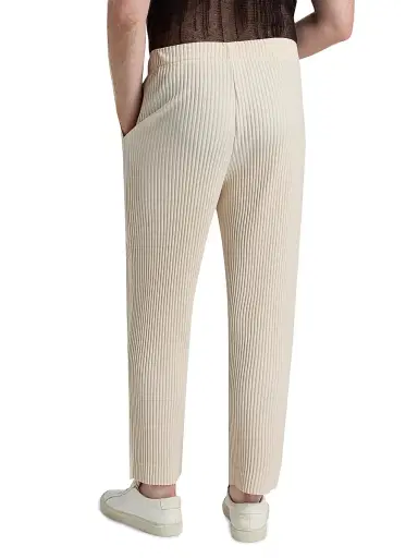 Homme Plissé Issey Miyake Men's Monthly Colors: April Trousers - Duomo Beige - Size Small | Thumbnail 5