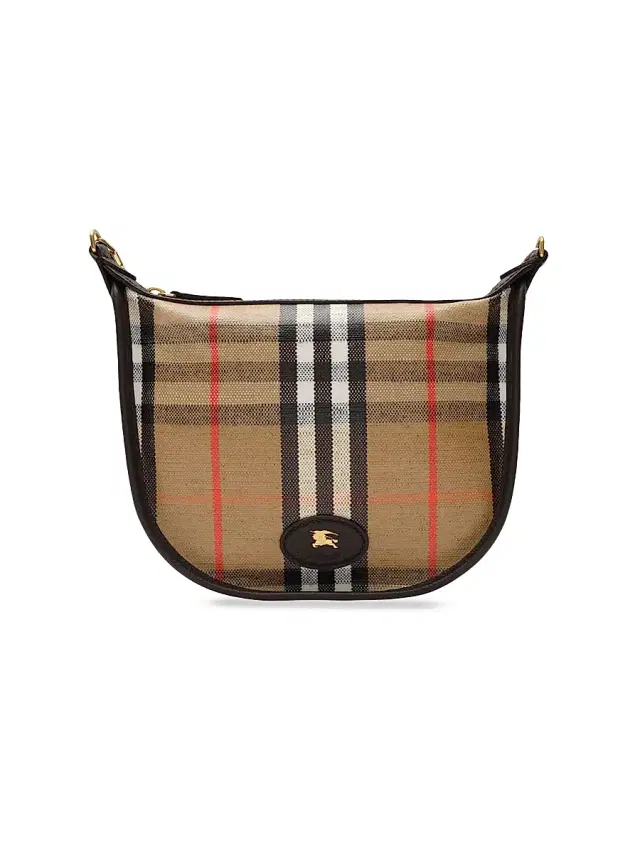 Burberry Women's Highlands Mini Check Chain Shoulder Bag - Sand