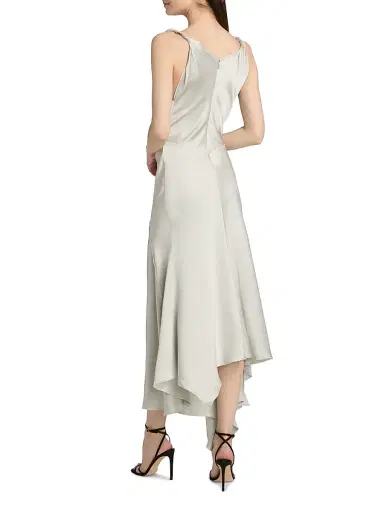 Victoria Beckham Women's Posy Draped Satin Midi-Dress - Magnesium - Size 0 | Thumbnail 5 Victoria Beckham Women's Posy Draped Satin Midi-Dress - Magnesium - Size 0 | Thumbnail 5