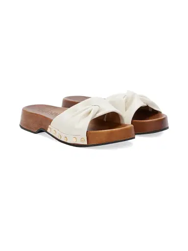 Ganni Women's Tia Fairy Knotted Stud Clogs | Thumbnail 2