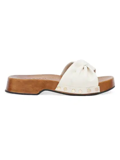 Ganni Women's Tia Fairy Knotted Stud Clogs | Thumbnail 1