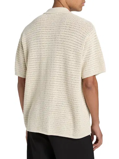 Represent Men's Pico Open-Knit Cotton-Blend Shirt - Ecru - Size XL | Thumbnail 5 Represent Men's Pico Open-Knit Cotton-Blend Shirt - Ecru - Size XL | Thumbnail 5