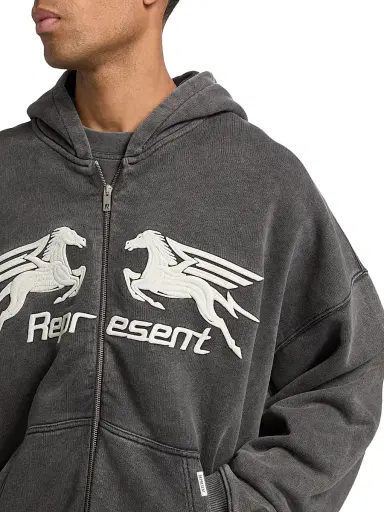 Represent Men's Pegasus Cotton Zip-Front Hoodie - Vintage Grey - Size XXL | Thumbnail 6 Represent Men's Pegasus Cotton Zip-Front Hoodie - Vintage Grey - Size XXL | Thumbnail 6