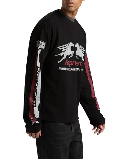Represent Men's Mesh Pegasus Long-Sleeve T-Shirt - Jet Black - Size XXL | Thumbnail 4