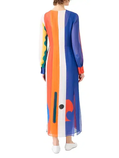 Akris Women's Abstract Silk Crepe Maxi Dress | Thumbnail 4 Akris Women's Abstract Silk Crepe Maxi Dress | Thumbnail 4
