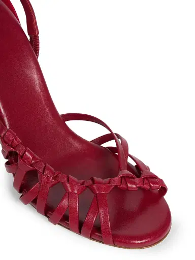 Chloé Women's Estra 0MM Leather Slingback Sandals - Raspberry Sorbet | Thumbnail 5 Chloé Women's Estra 0MM Leather Slingback Sandals - Raspberry Sorbet | Thumbnail 5