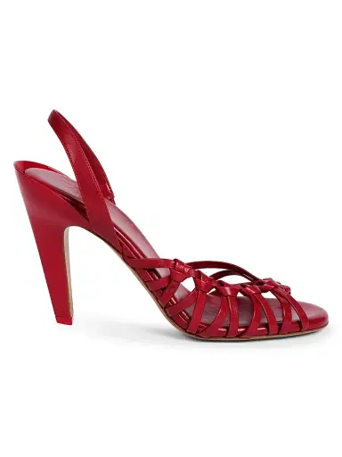 Chloé Women's Estra 0MM Leather Slingback Sandals - Raspberry Sorbet | Thumbnail 1 Chloé Women's Estra 0MM Leather Slingback Sandals - Raspberry Sorbet | Thumbnail 1