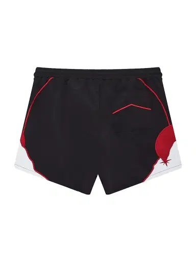 Rhude Men's Moonlight Pista Colorblocked Drawstring Shorts - Black Red White - Size XL | Thumbnail 2