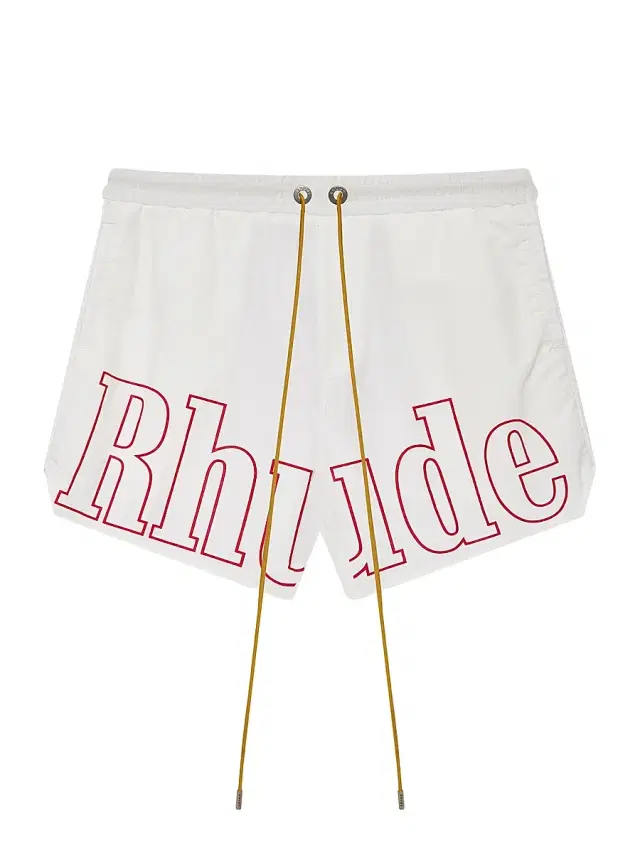 Men's Logo Track Shorts - White Red