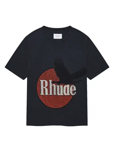 Rhude Men's Eagle Logo Graphic Cotton T-Shirt | Thumbnail 1 Rhude Men's Eagle Logo Graphic Cotton T-Shirt | Thumbnail 1