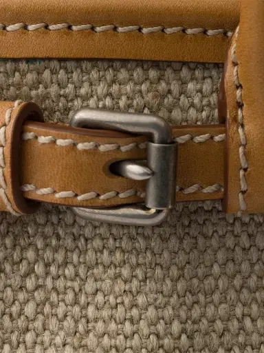 Prada Women's Bonnie Linen and Leather Top Handle Bag - Beige Khaki | Thumbnail 6