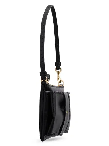 Prada Women's Nappa Leather Zipper Pouch - Black | Thumbnail 8