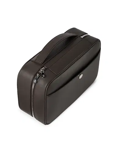 Brunello Cucinelli Smooth Calfskin Travel Beauty Case - Chocolate | Thumbnail 3 Brunello Cucinelli Smooth Calfskin Travel Beauty Case - Chocolate | Thumbnail 3