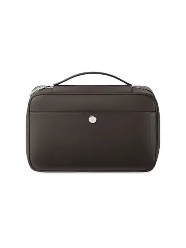 Brunello Cucinelli Smooth Calfskin Travel Beauty Case - Chocolate | Thumbnail 1 Brunello Cucinelli Smooth Calfskin Travel Beauty Case - Chocolate | Thumbnail 1
