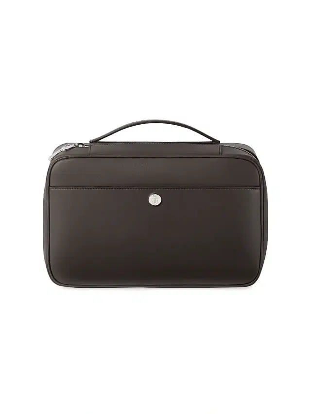 Brunello Cucinelli Smooth Calfskin Travel Beauty Case - Chocolate